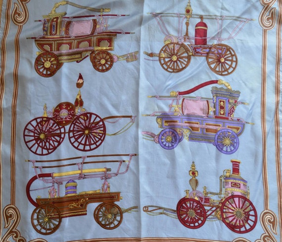 Vintage Carriage Silky Square Scarf - image 4