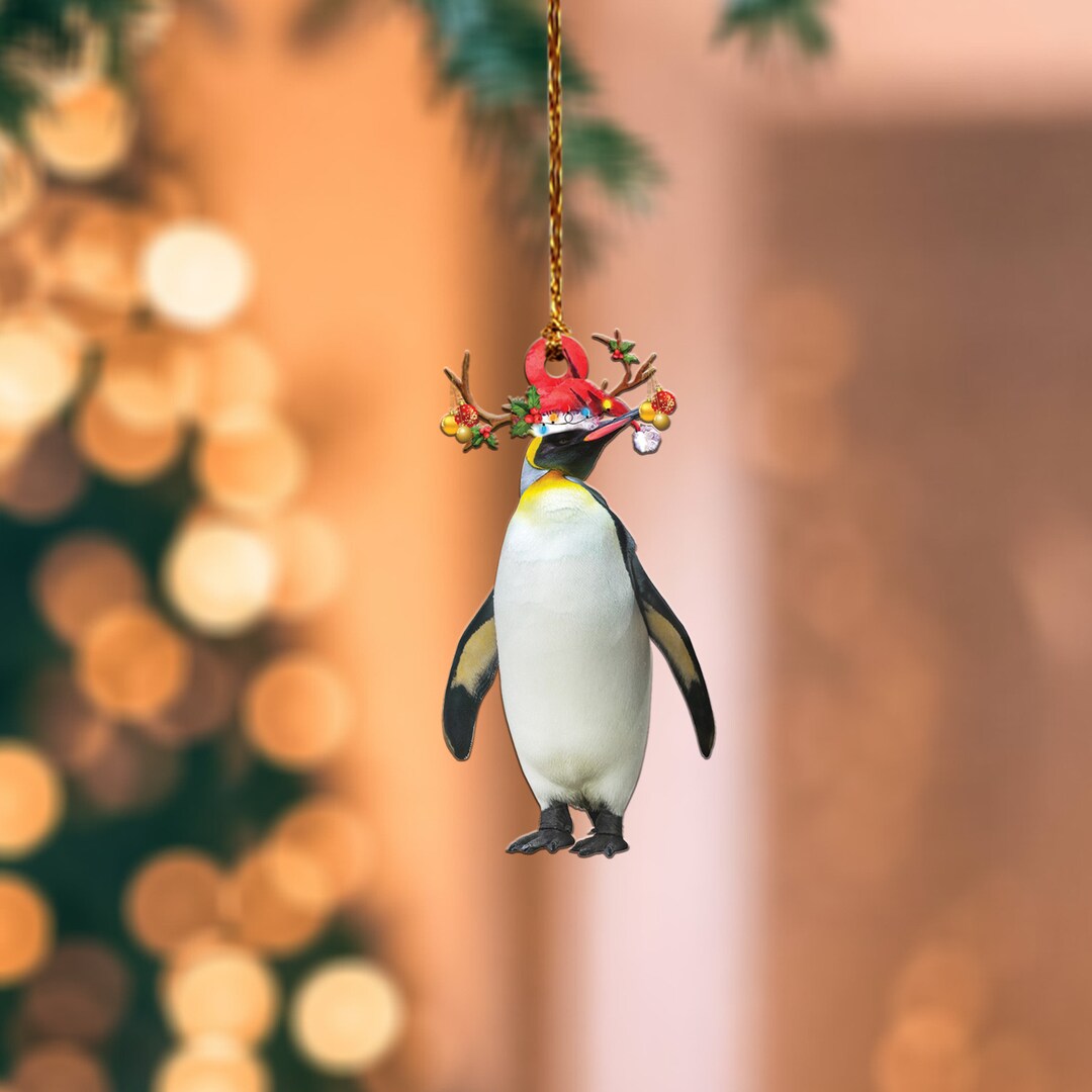 Personalized Penguin Christmas Lights Ornamentpenguin Lover Etsy