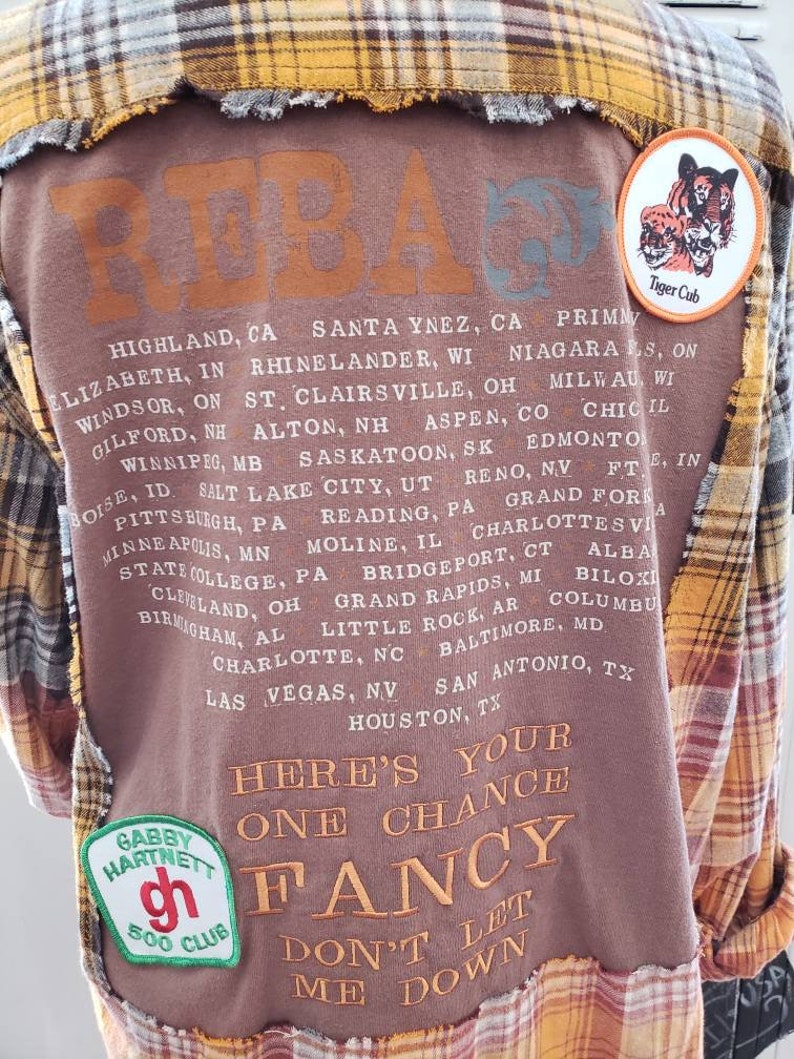 Made to Order Reba McEntire tribute FANCY Country Music bleached flannel
