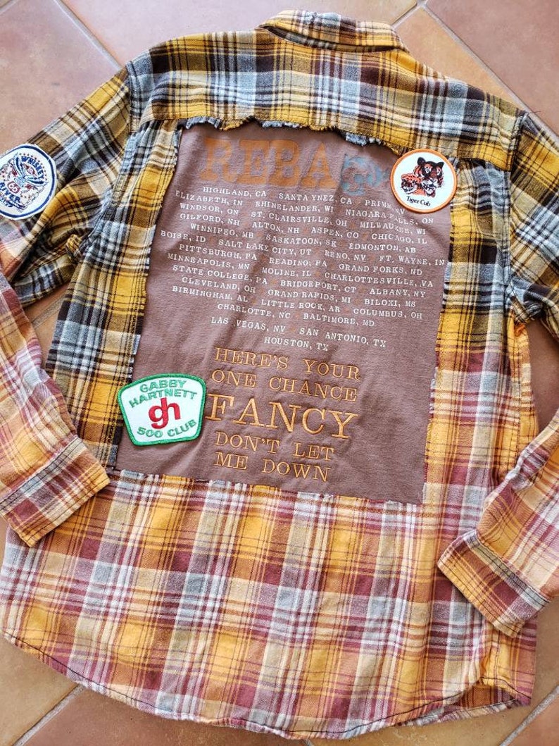 Made to Order Reba McEntire tribute FANCY Country Music bleached flannel