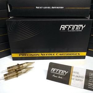 AFFINITY タトゥーニードルカートリッジ 3 5 7 9 11 ラウンドライナー プレシジョン RL 20 個入りボックス