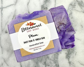 PLUM Soap Handmade Natural Vegan Purple Soap