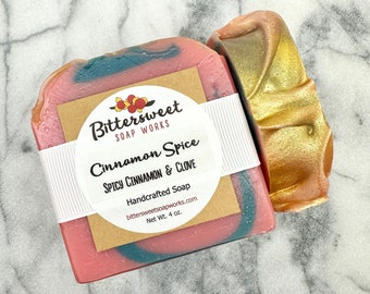 CINNAMON SPICE Soap Handmade Natural Vegan Cinnamon Soap