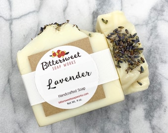 LAVENDER Soap Natural Handmade Vegan Lavender Essential Oil Soap