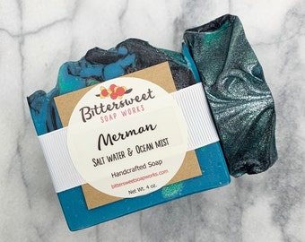 MERMAN Soap Handmade Natural Vegan Merman Soap