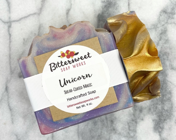 UNICORN Soap Handmade Natural Vegan Cotton Candy Soap