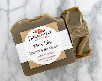 PINE TAR Soap Natural Handmade Vegan Soap for Sensitive Skin