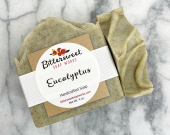 EUCALYPTUS Soap Natural Handmade Vegan Eucalyptus Essential Oil Soap