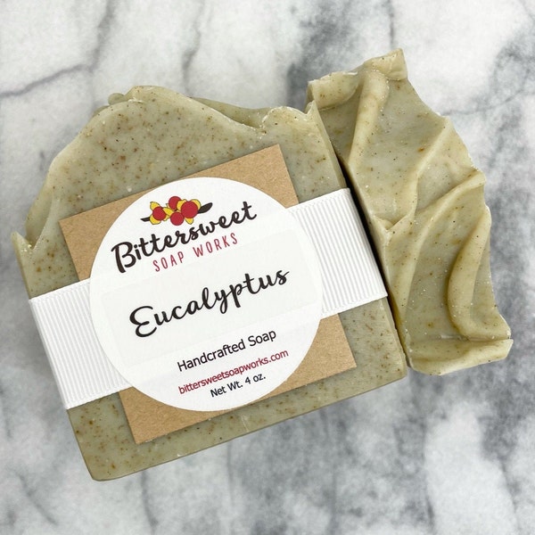 EUCALYPTUS Soap Natural Handmade Vegan Eucalyptus Essential Oil Soap