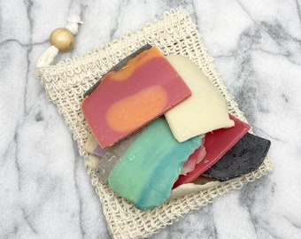 SAVER & SLIVERS Natural Sisal Soap Saver and Samples