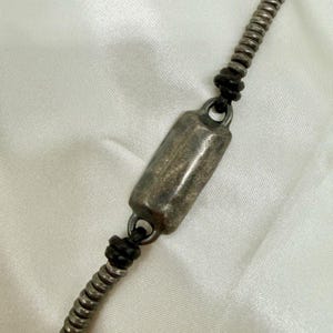 UNOde50 Silver-Plated Bead Leather Bracelet w/Large Green Crystal Ser Magnetica image 13