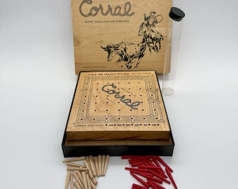 Vintage Corral Ropin' Good Fun For Everyone Peg Game by Are-Jay Game Co. Ohio