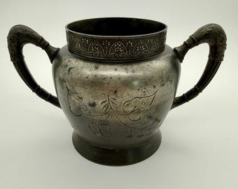 Antique NEW HAVEN Silver Plate Co. Quadruple Plated Sugar Bowl c. 1891 - READ