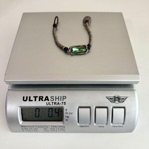 UNOde50 Silver-Plated Bead Leather Bracelet w/Large Green Crystal Ser Magnetica image 16
