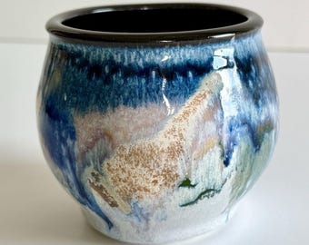 Don Brimberry Handmade Mini Vase 3.25"  Tall Ceramic Art Pottery Earth Tones