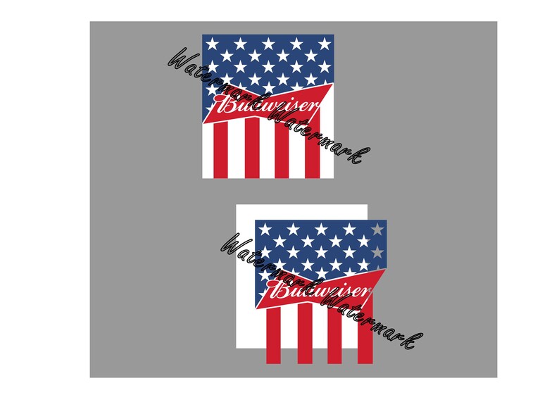 Beer Flag SVG and Studio 3 Cut File Cutouts Files Logo Stencil for Silhouette Logos Cricut Decal SVGS Stencils Decals Bud Budweiser Teams