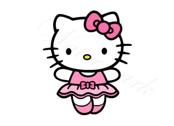  Kitty  Ballerina  SVG Studio 3 Cut File Decoration Design 