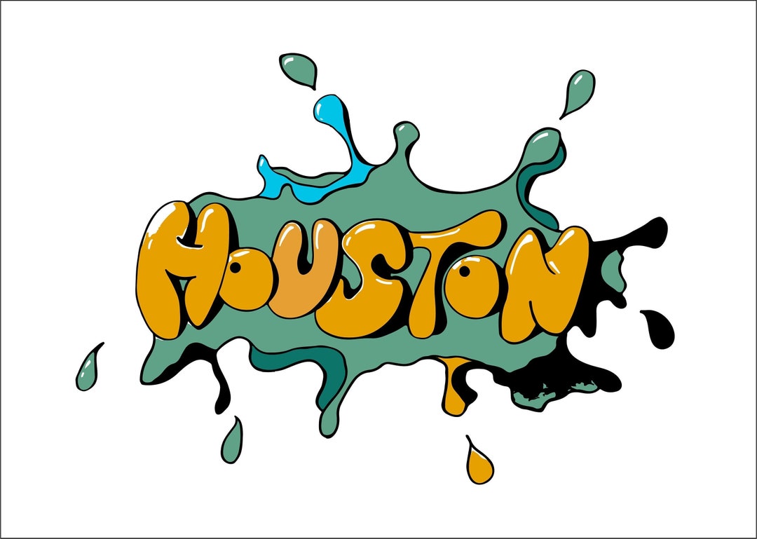 Houston Splash 12x 18 Giclee Print Etsy