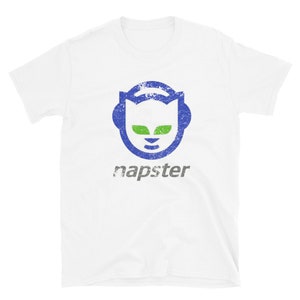 Distressed Napster P2P Music Logo Short-Sleeve Unisex T-Shirt image 3
