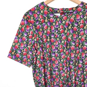 plus size 80s vintage floral top / plus size vintage blouse / plus size 80s / plus size 90s top / 1980s 1990s plus size / size 18 size 20
