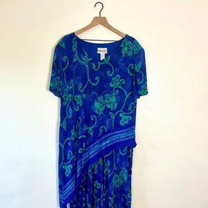 plus size 90s dress / plus size maxi dress / plus size vintage dress / plus size boho dress / plus size hippy dress / size 20 90s dress