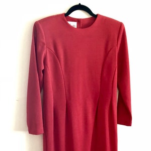 big red 80s 90s power dress // vintage 90s dress // vintage 80s dress // vintage red dress // 1990s dress // 1980s size 8, size 10, size 12