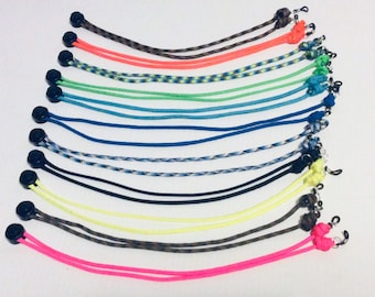Eyeglass Lanyard With Clips 329 ATLanyards Pink Purple Orange Eyeglass Holder with Clips