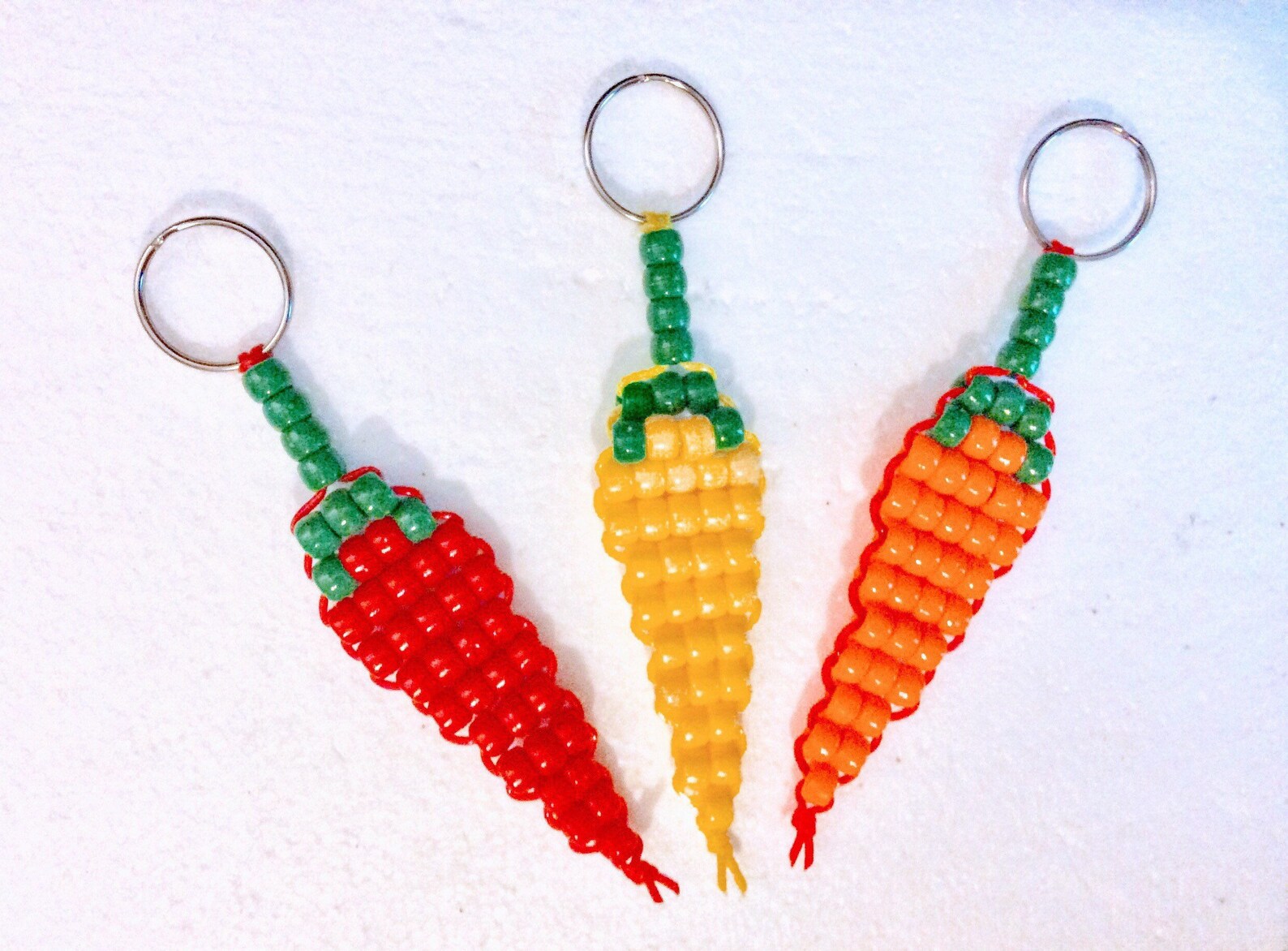 Kandi Hot Pepper Key Chain / Zipper Pull / Ornament in Red Etsy