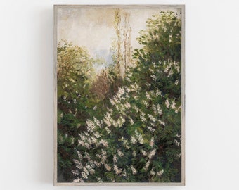 Lilacs Wall Art | Vintage Painting | French Country Decor | Farmhouse Wall Decor | Antique Wall Decor | Neutral Decor | PRINTABLE Art #62