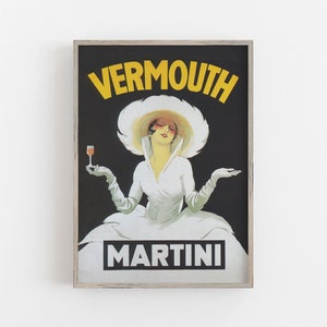 Vintage Vermouth Martini Poster: Bar Wall Art (Digital Download)