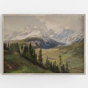 Mountain View Landscape | Vintage Wall Art | Vintage Landscape Wall Art | Nature Wall Decor | Digital DOWNLOAD | PRINTABLE Wall Art  #139