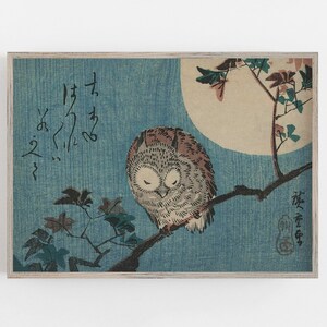 Owl Wall Art | Vintage Wall Art | Japanese Wall Art | Vintage Owl Print | Asian Wall Decor | Digital DOWNLOAD | PRINTABLE Wall Art #166