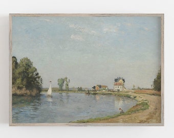 Vintage River Landscape Art Print | Circa 1871 (Printable)