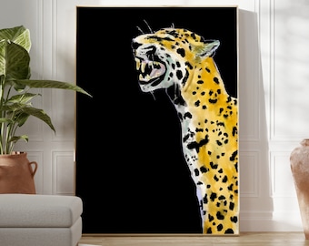 Vintage Cheetah Art Print: Safari Animal Wall Decor (Digital Download)