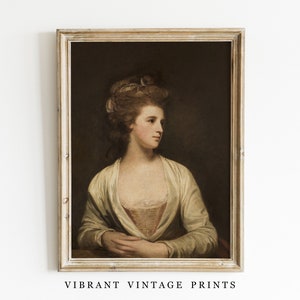 Woman Portrait | Vintage Wall Art | Muted Neutral Colors | Vintage Woman Art | Antique Wall Decor  Digital DOWNLOAD | PRINTABLE Wall Art #44