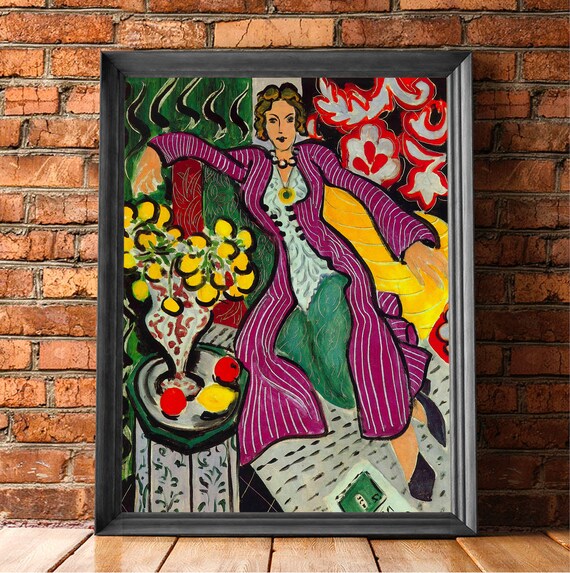 マティスプリント | 紫色のローブを着た女性 | 女性の肖像画