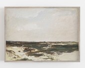 Muted Landscape Art | Beach Dunes Art | Coastal Wall Decor | Vintage Wall Art | Muted Neutral Colors DOWNLOAD | PRINTABLE Wall Art #55