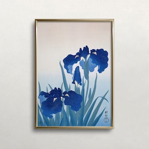 Irises Wall Art  | Vintage Wall Art | Japanese Wall Art | Purple Flowers Art | Antique Wall Decor | Digital DOWNLOAD PRINTABLE Wall Art #366