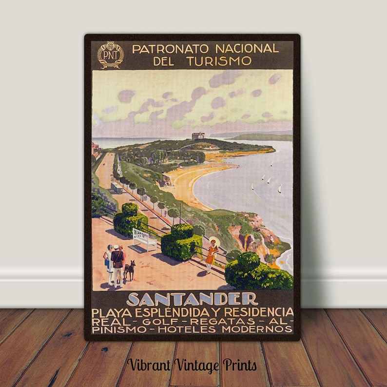 Santander Spain Print Spain Wall Art Travel Print Beach Etsy