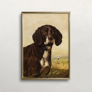 Vintage Chocolate Lab Art Print: 19th Century Dog Portrait (Digital Download)