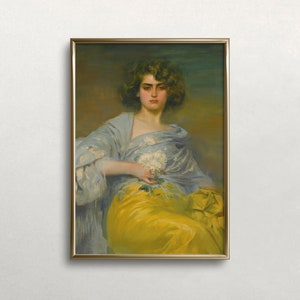 Woman Portrait | Vintage Woman Art | Moody Woman Portrait | Vintage Fashion | Antique Wall Decor| Digital DOWNLOAD | PRINTABLE Wall Art #447
