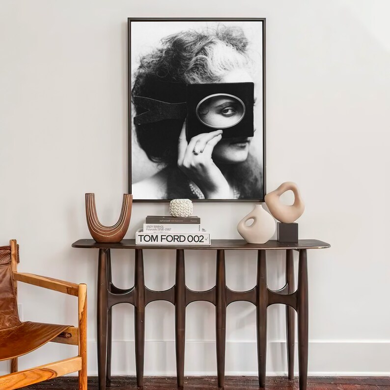 Vintage Woman Portrait Art: Masked Photo Print (digital Download) - Etsy