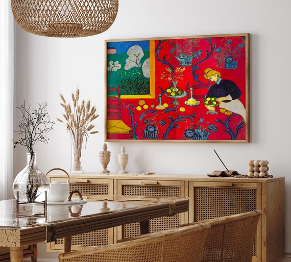 Matisse Red Room Print: Vintage Vibrant Wall Art (digital Download