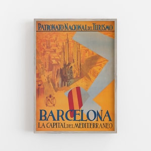 Barcelona Spanien Wandkunst, Vintage Reisekunst, Barcelona Druck, Spanien Wandkunst, Spanien Druck, DIGITAL DOWNLOAD, DRUCKBARE Kunst, große Wandkunst