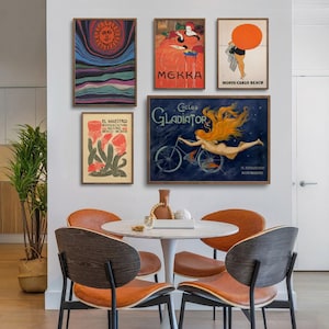 Eclectic Gallery Wall Art Set: Vintage Art Nouveau Prints (Digital Download)