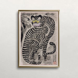 Tiger Wandbild, Vintage Wandkunst, Tiger, Vintage Tiger Druck, Japanische Wandkunst, DIGITAL DOWNLOAD, DRUCKBARE Wandkunst #275