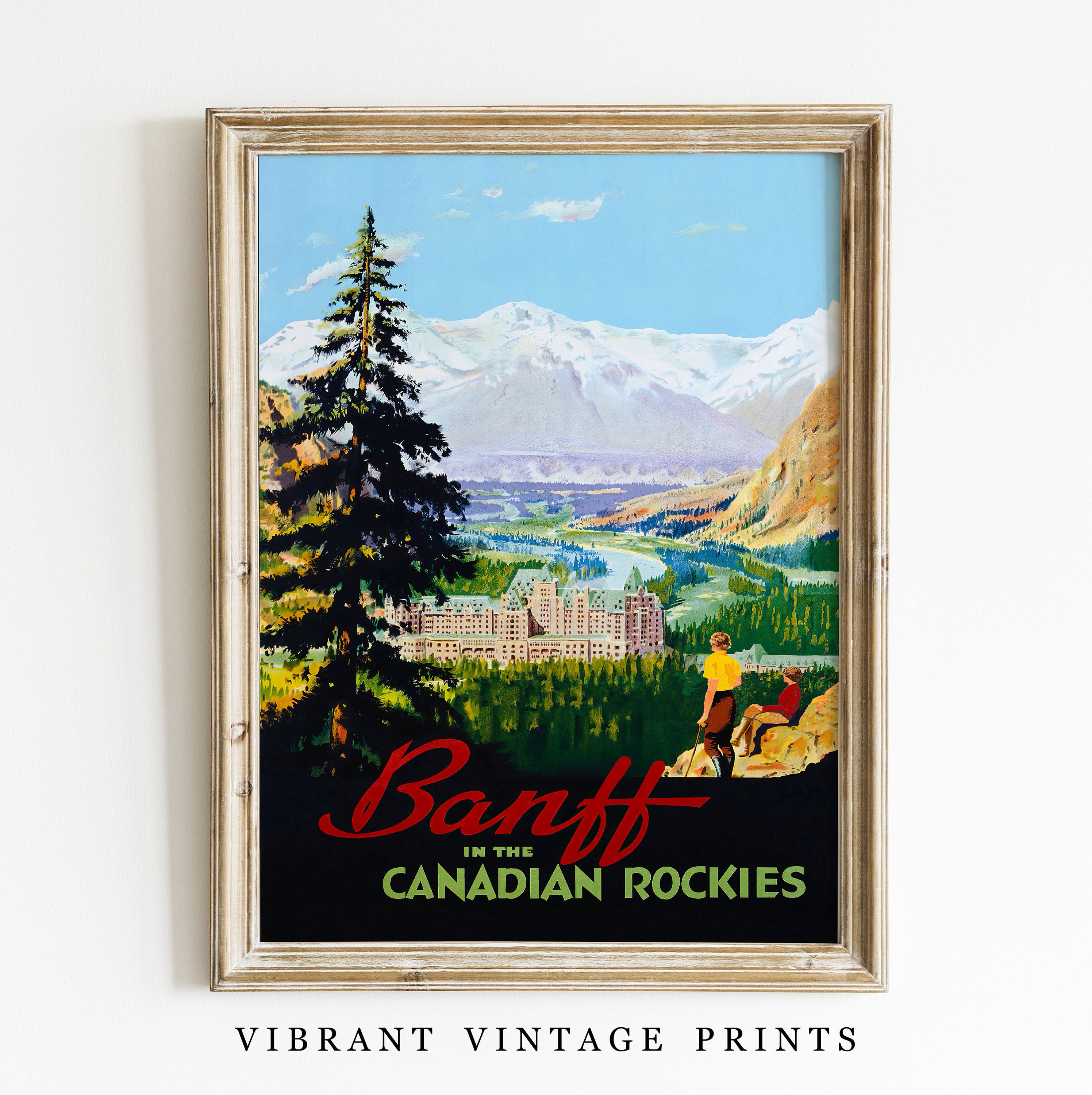 【Klassisch】 Banff Canada Print, Canada Wall Vintage Art Tourism, Etsy Poster, Travel Wall PRINTABLE Rockies, - Art, DIGITAL Canadian DOWNLOAD, Retro Large Art