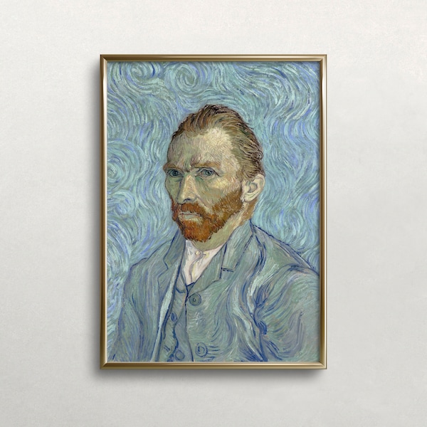 Van Gogh Self Portrait | Vintage Wall Art | Man Portrait | Colorful Wall Art | Vibrant Wall Decor | Digital DOWNLOAD | PRINTABLE Art #290