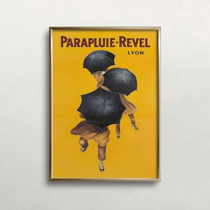 Drei Regenschirme Poster, Vintage Wandkunst, Leonetto Cappiello, Französische Modekunst, Digitaler DOWNLOAD, DRUCKBARE Kunst