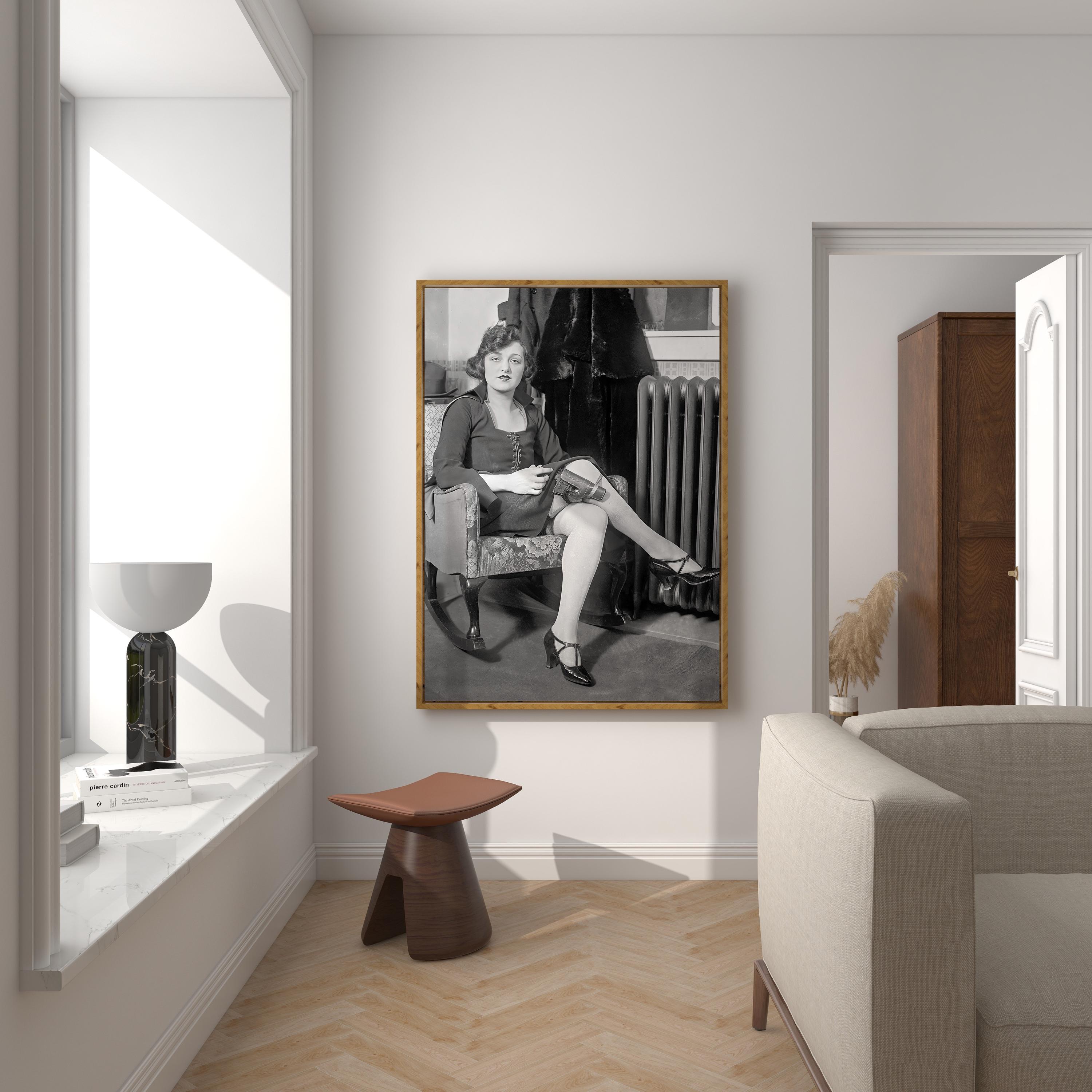 Woman With A Gun, Black and White Art, Vintage Wall Art, Gun in